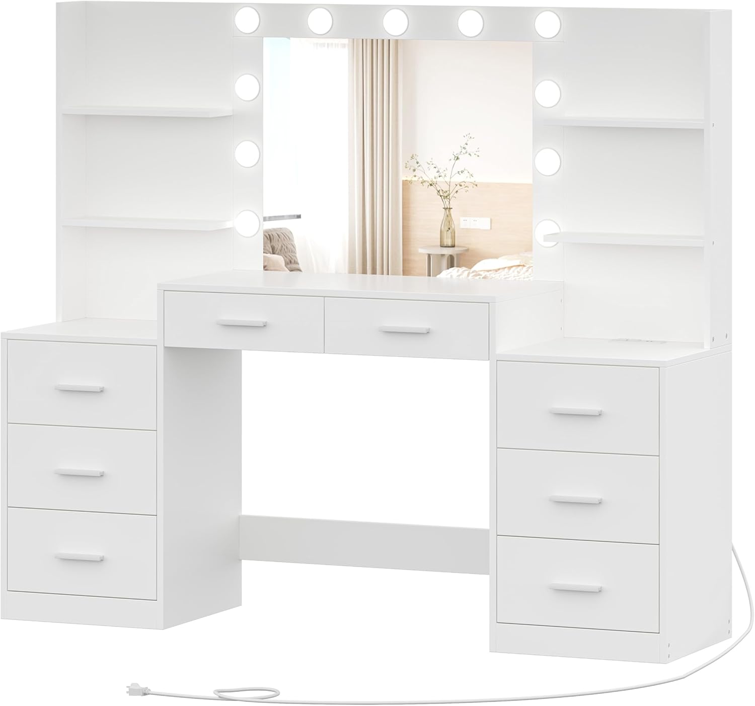 Vanity Desk with Mirror - Image 7