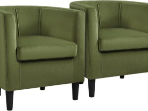 Velvet Accent Chairs Set