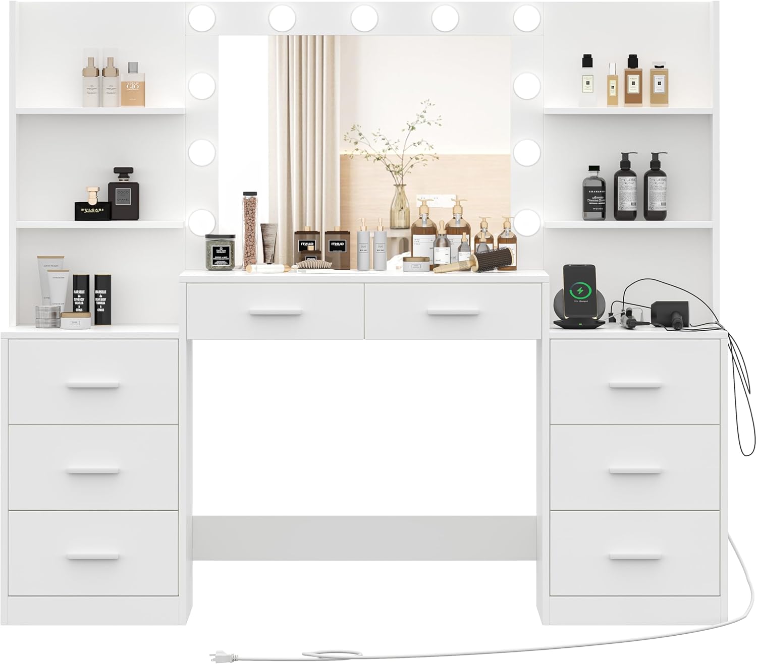 Vanity Desk with Mirror - Image 4