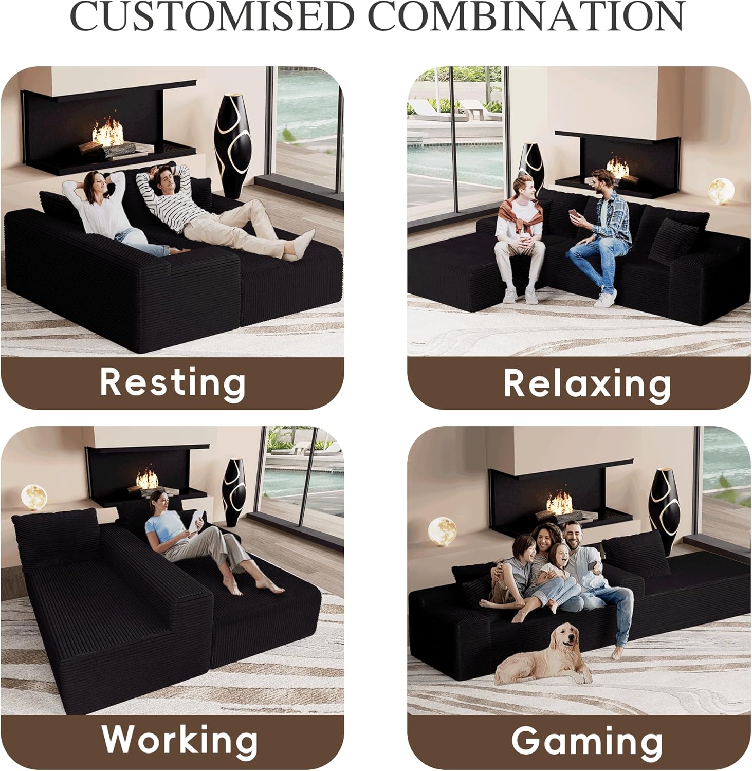 Deep Seat L-Shape Sofa - Image 3