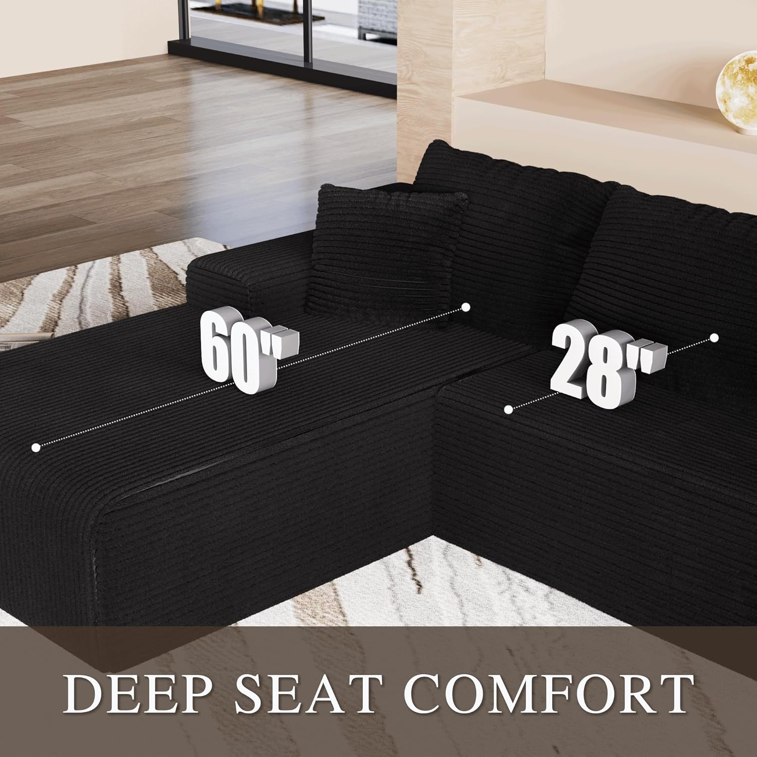 Deep Seat L-Shape Sofa - Image 7