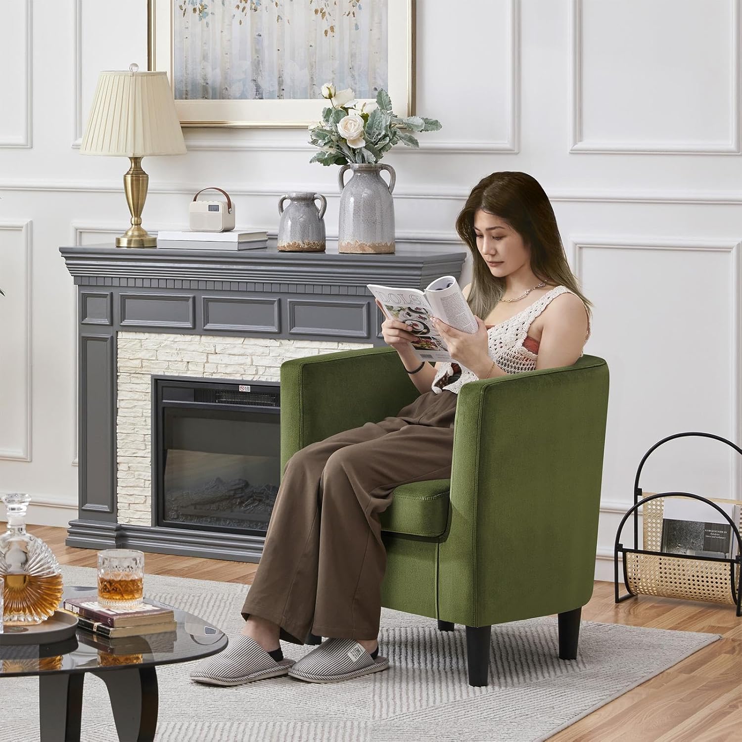 Velvet Accent Chairs Set - Image 8