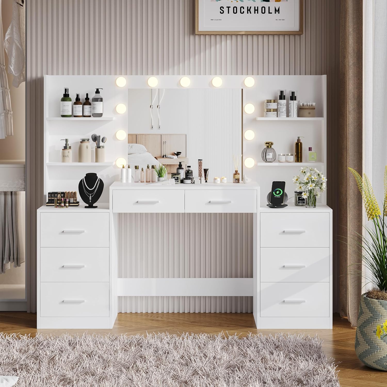 Vanity Desk with Mirror - Image 2