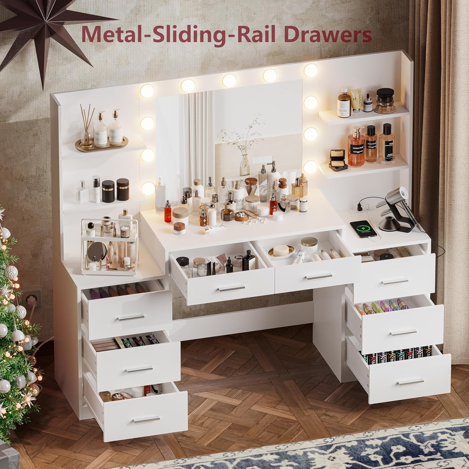 Vanity Desk with Mirror - Image 3