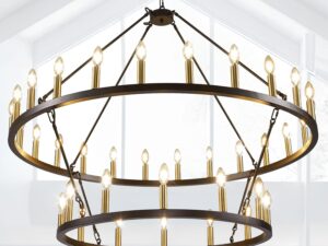 Black Wheel Chandelier