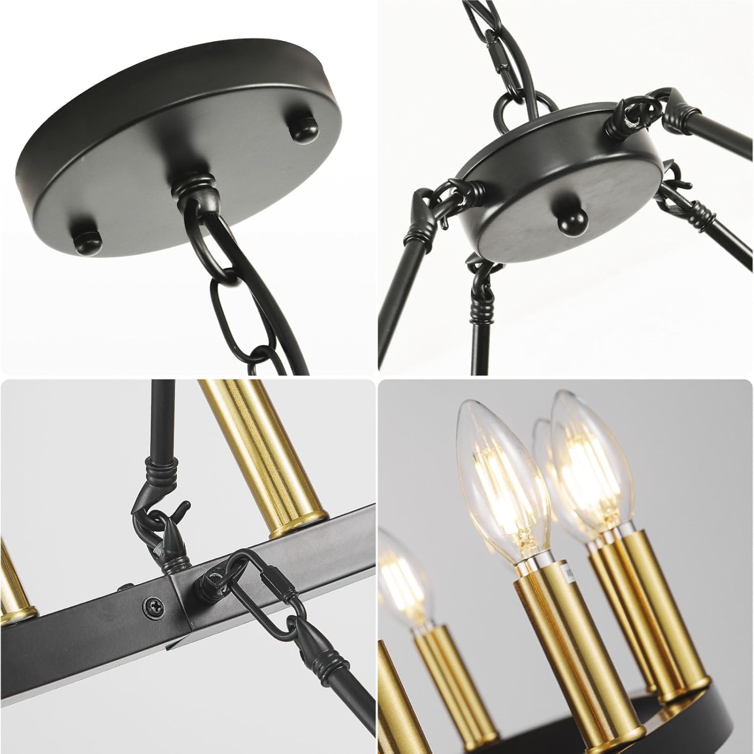 Black Wheel Chandelier - Image 9